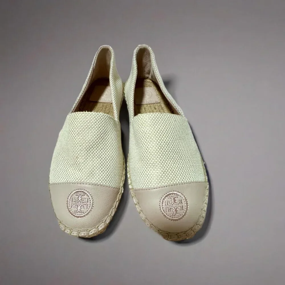 Tory Burch Espadrille Leather Flat Shoes, US 7